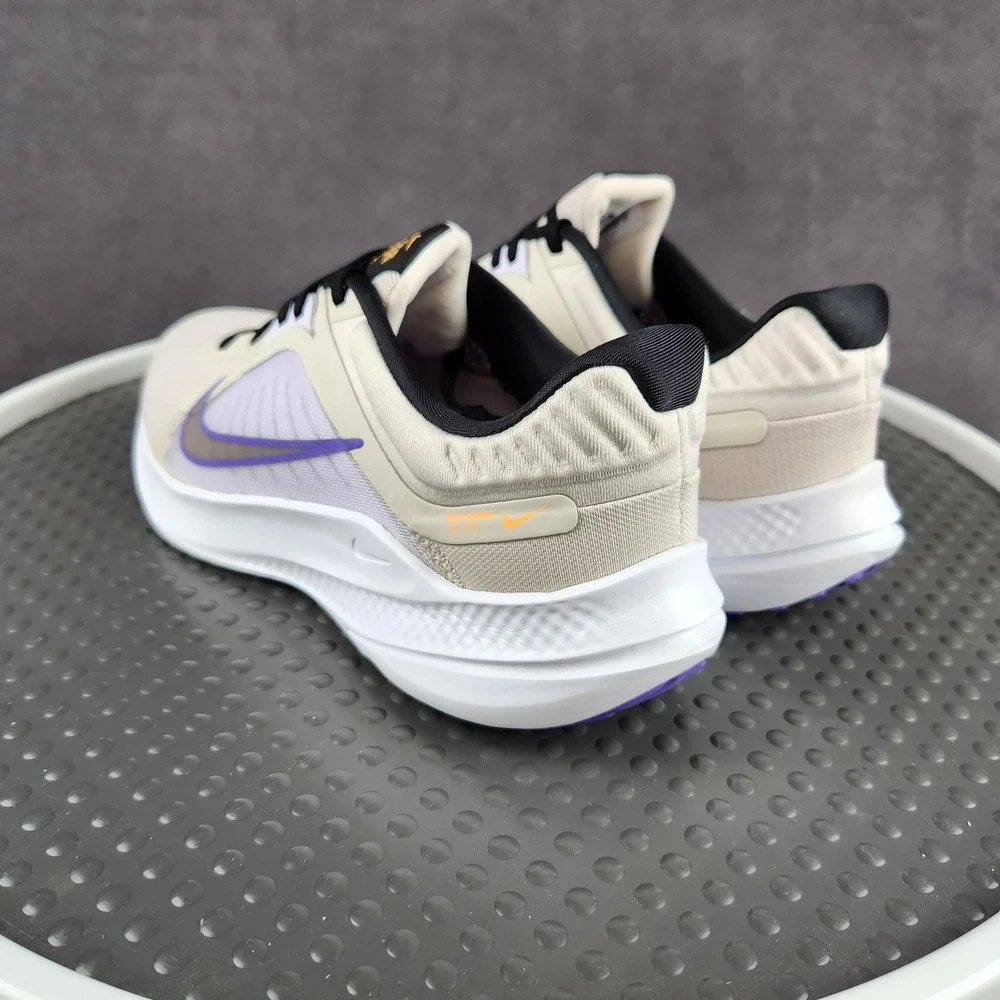 Nike Quest 6 Running Shoes Womens Size 8.5 Beige Purple Sneakers DD9291-101‎
